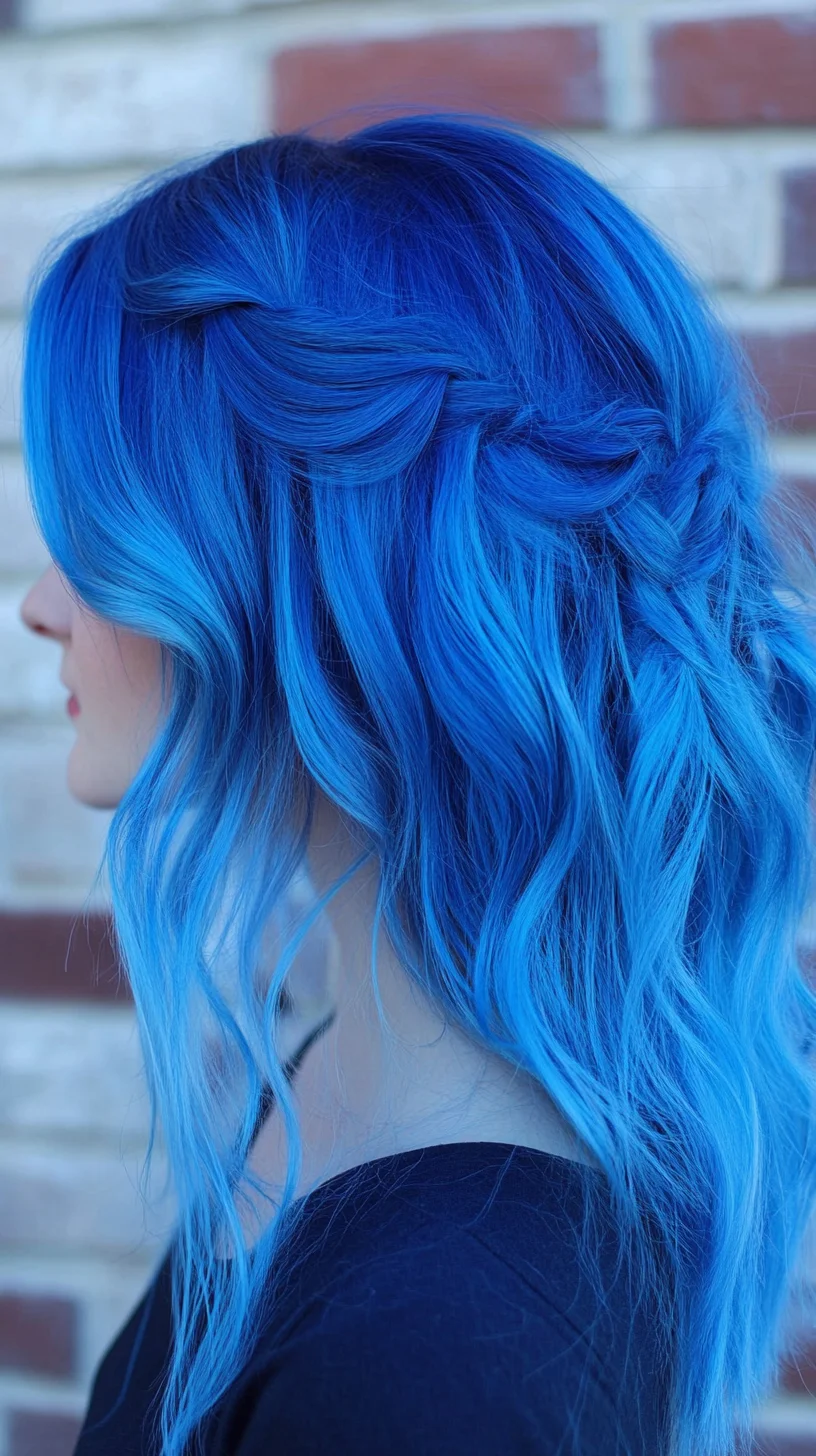 Transform Your Look with this Stunning Blue Ombre Braid