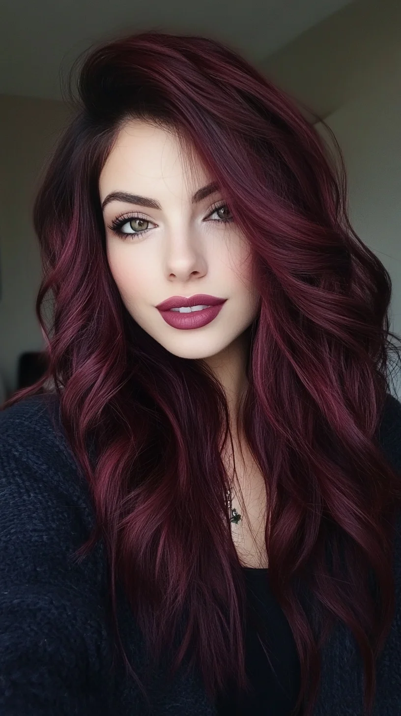 Unleash Your Inner Glam with Luscious Burgundy Waves