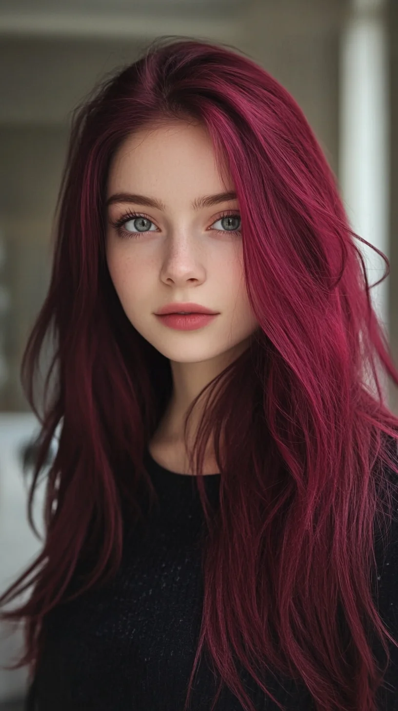 Vibrant Cranberry Waves: A Bold Expression of Style and Personality