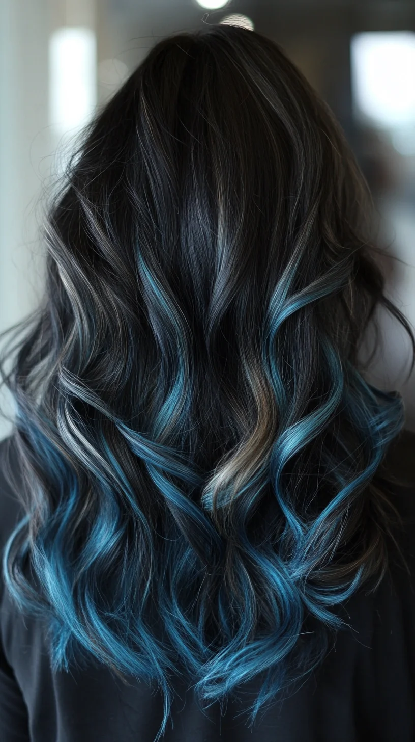 Vibrant Ombre Waves: Embrace Bold Blues for a Striking Look