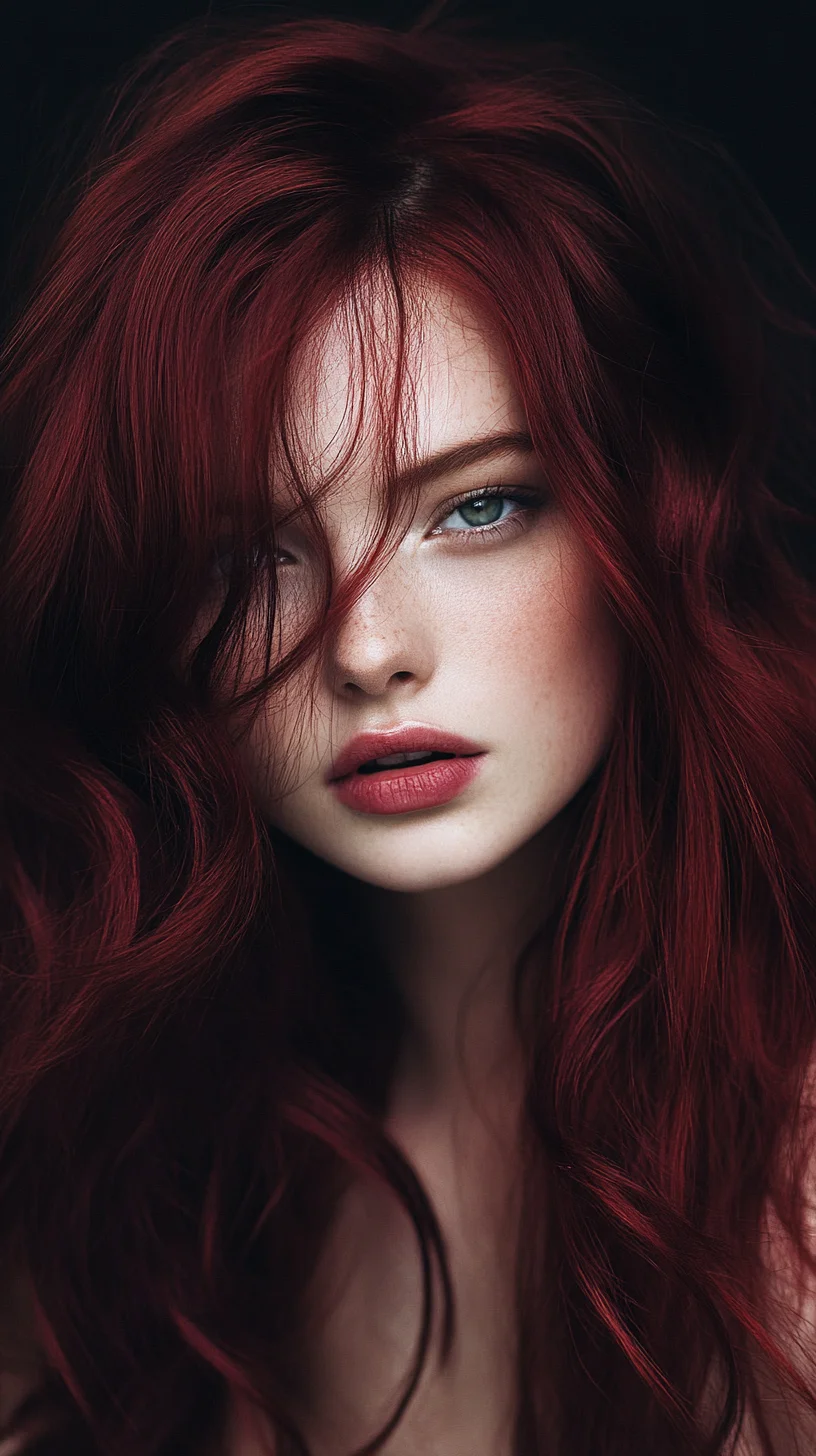 Voluminous Crimson Waves: A Striking Statement of Bold Elegance