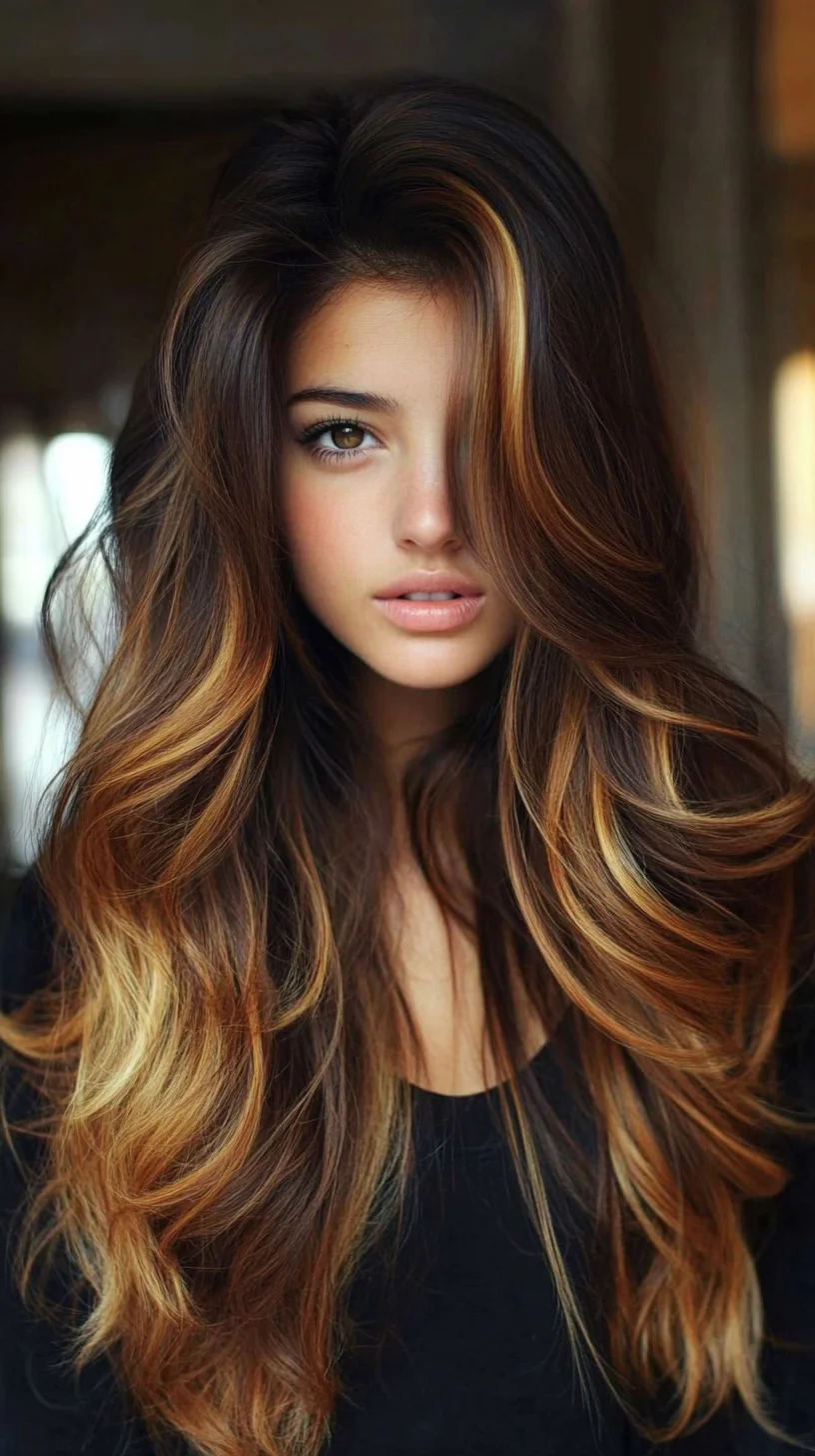 Voluminous Golden Ombre Waves for a Stunning, Sun-Kissed Look